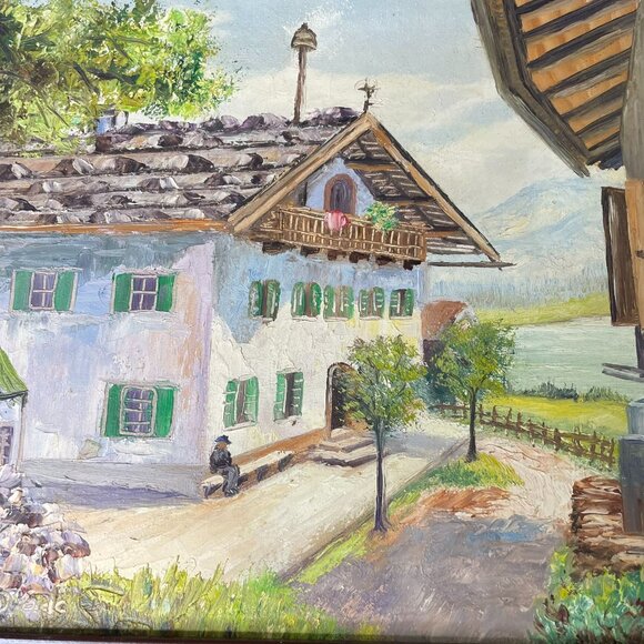 Vintage German Landscape Oil Painting Signed J Brade of Munchen Framed Art B c u - Picture 2 of 5